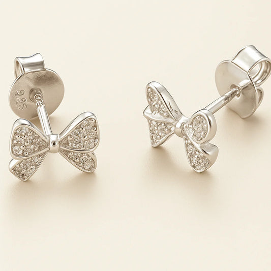 925 silver hoop stud earrings with polished finish and secure post-backs
