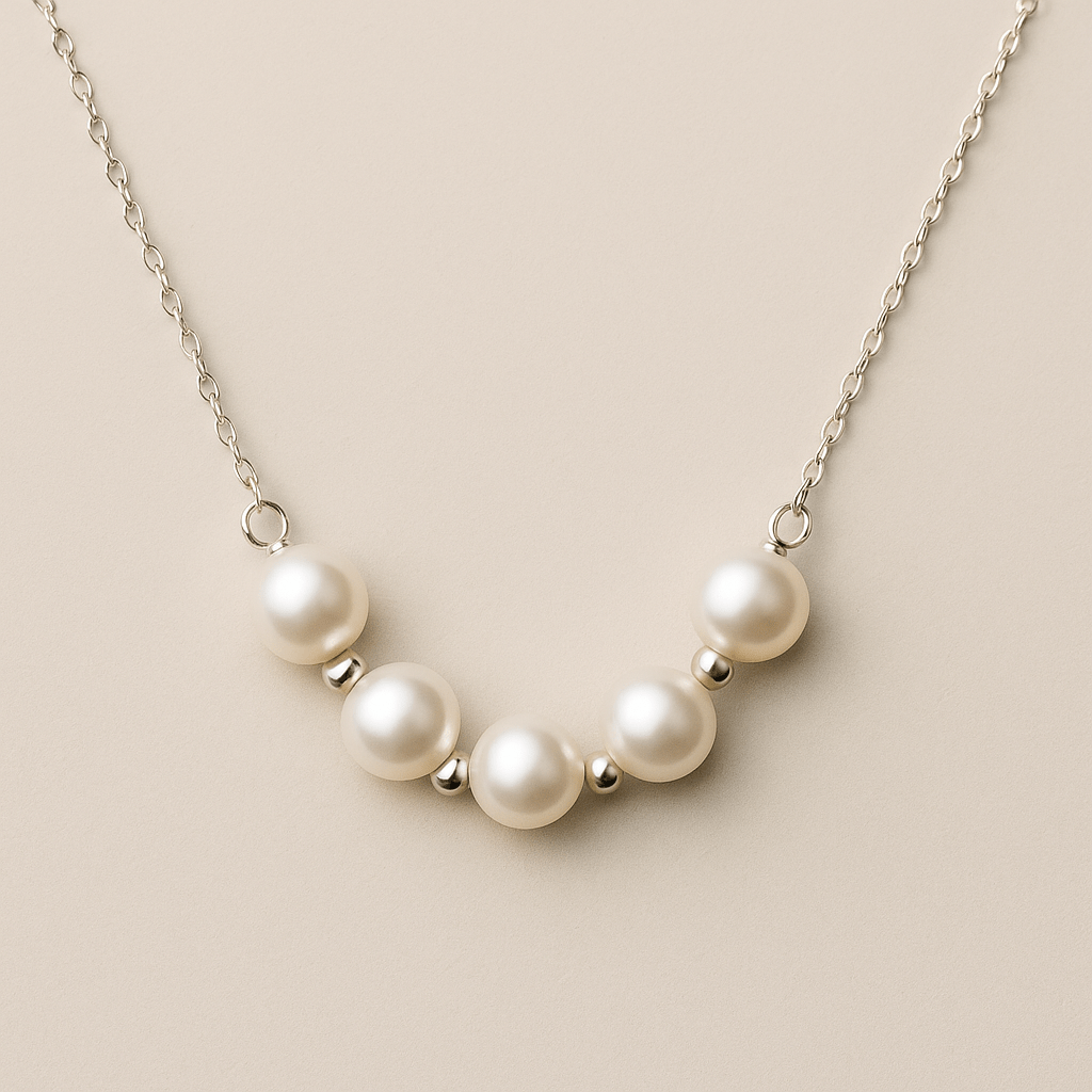 Celia Pearl – Cloud - Inspired Freshwater Pearl Necklace in Silver 925 - Alymwndw